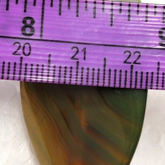 Green Agate Ring Adjustable Band Handmade Semi Precious Ring- Unique ! - Picture 6 of 9